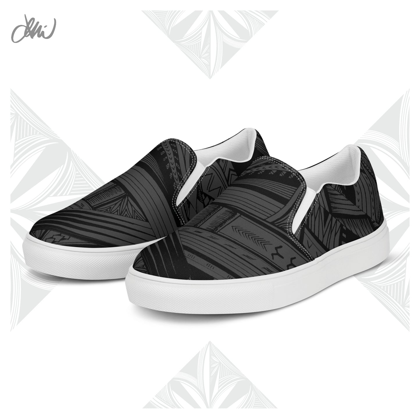 Black Tatau Women’s slip-on canvas shoes