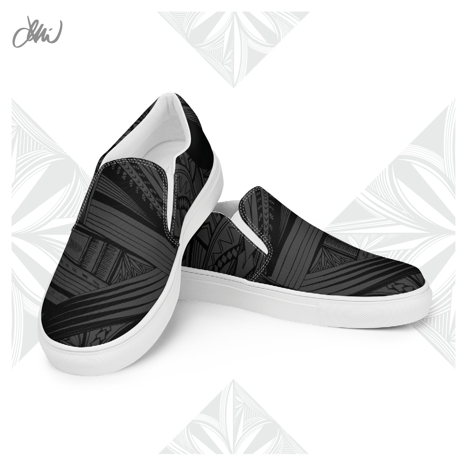 Black Tatau Women’s slip-on canvas shoes