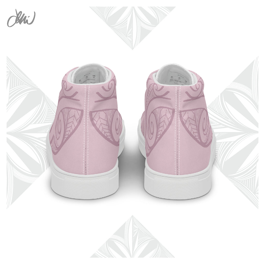 Pink Pasifika Men’s high top canvas shoes