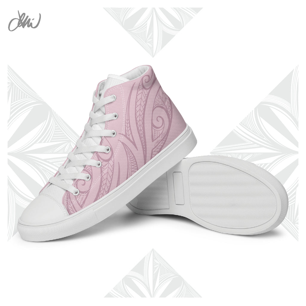 Pink Pasifika Men’s high top canvas shoes