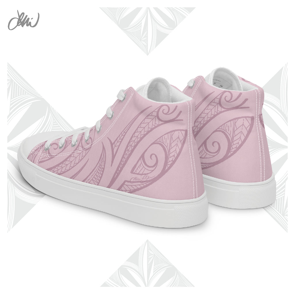 Pink Pasifika Women’s high top canvas shoes