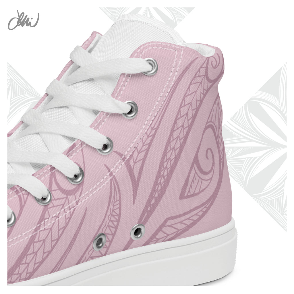 Pink Pasifika Women’s high top canvas shoes