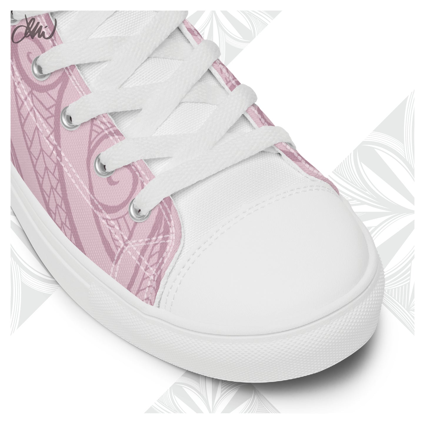 Pink Pasifika Men’s high top canvas shoes