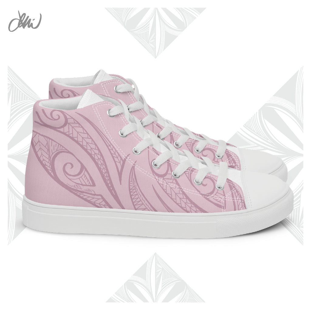 Pink Pasifika Men’s high top canvas shoes