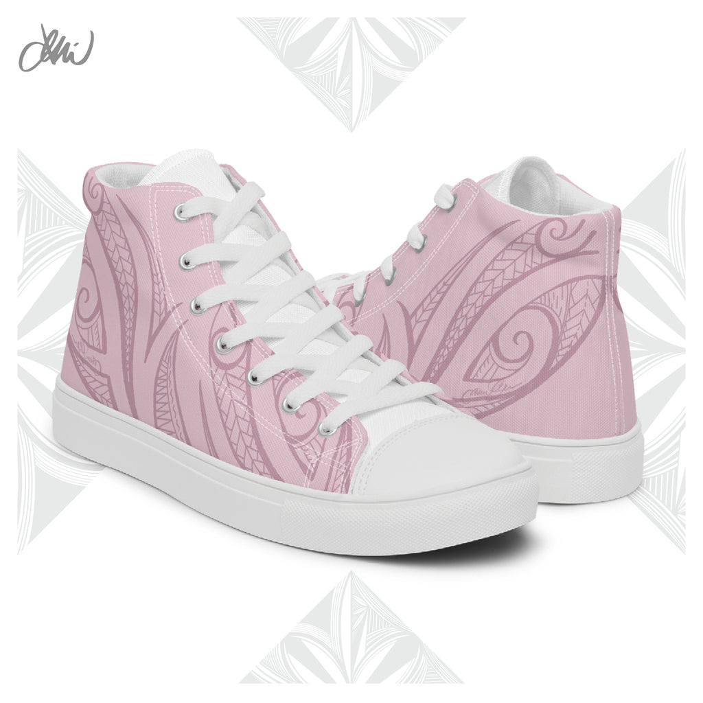 Pink Pasifika Men’s high top canvas shoes