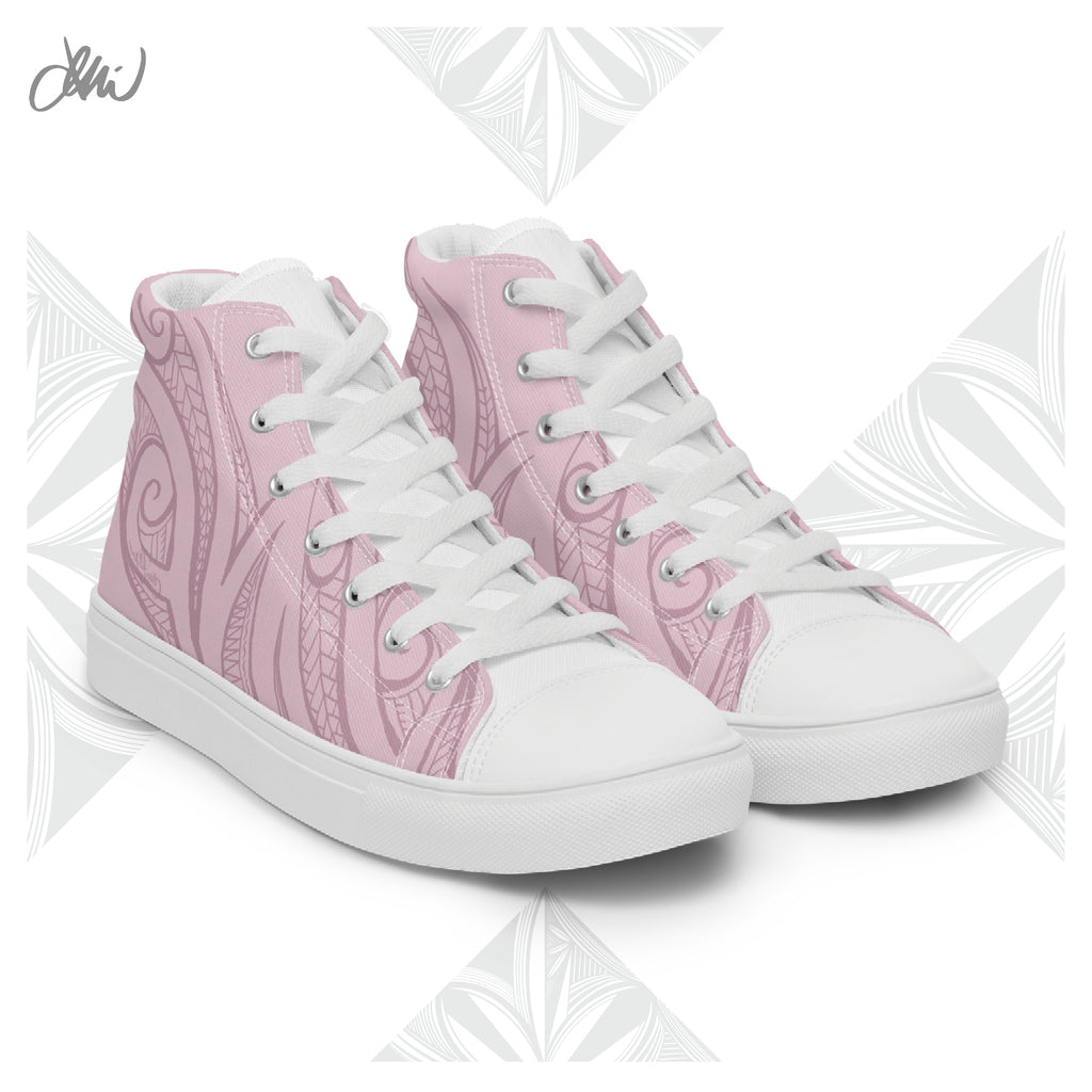 Pink Pasifika Women’s high top canvas shoes