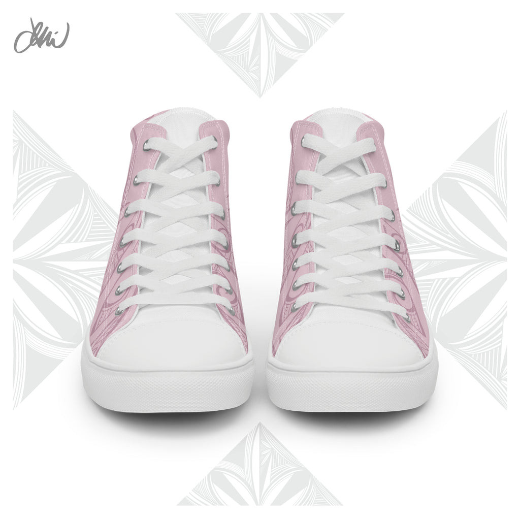 Pink Pasifika Men’s high top canvas shoes
