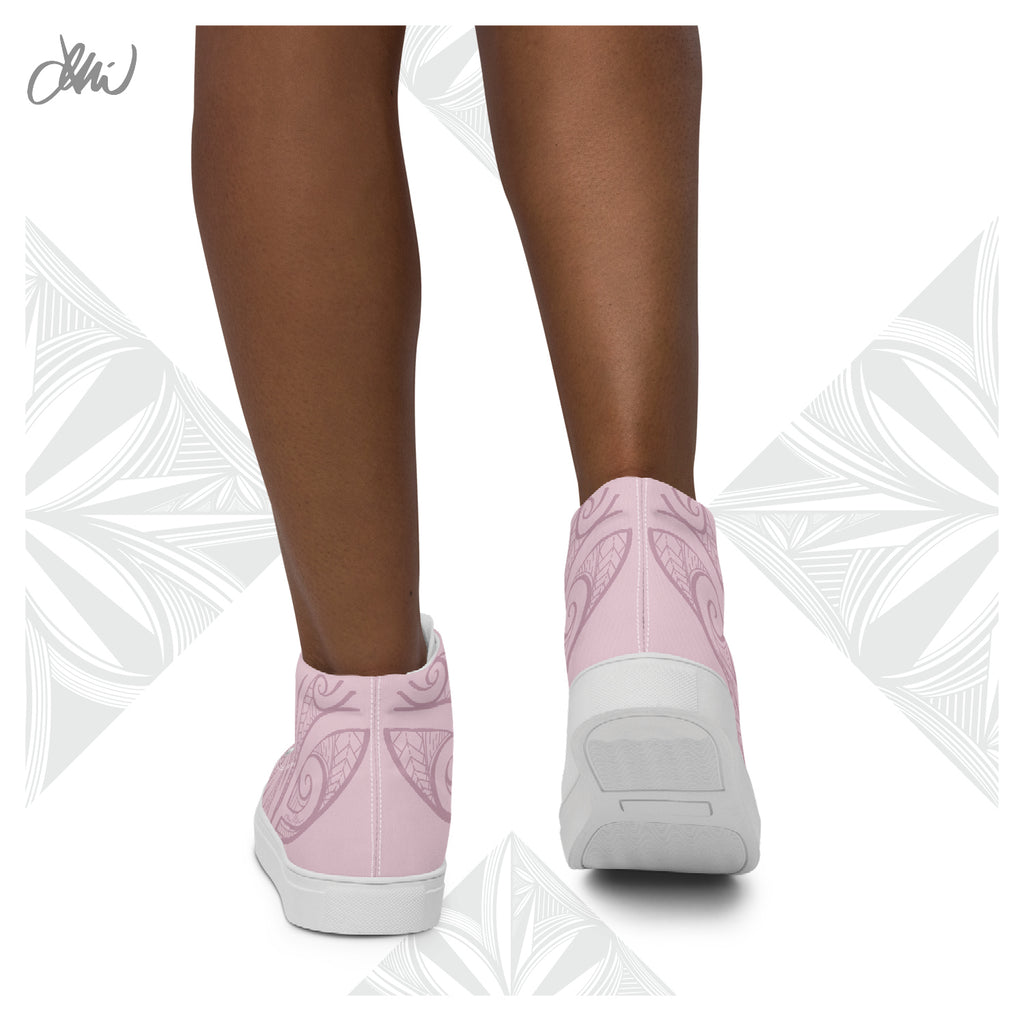 Pink Pasifika Women’s high top canvas shoes