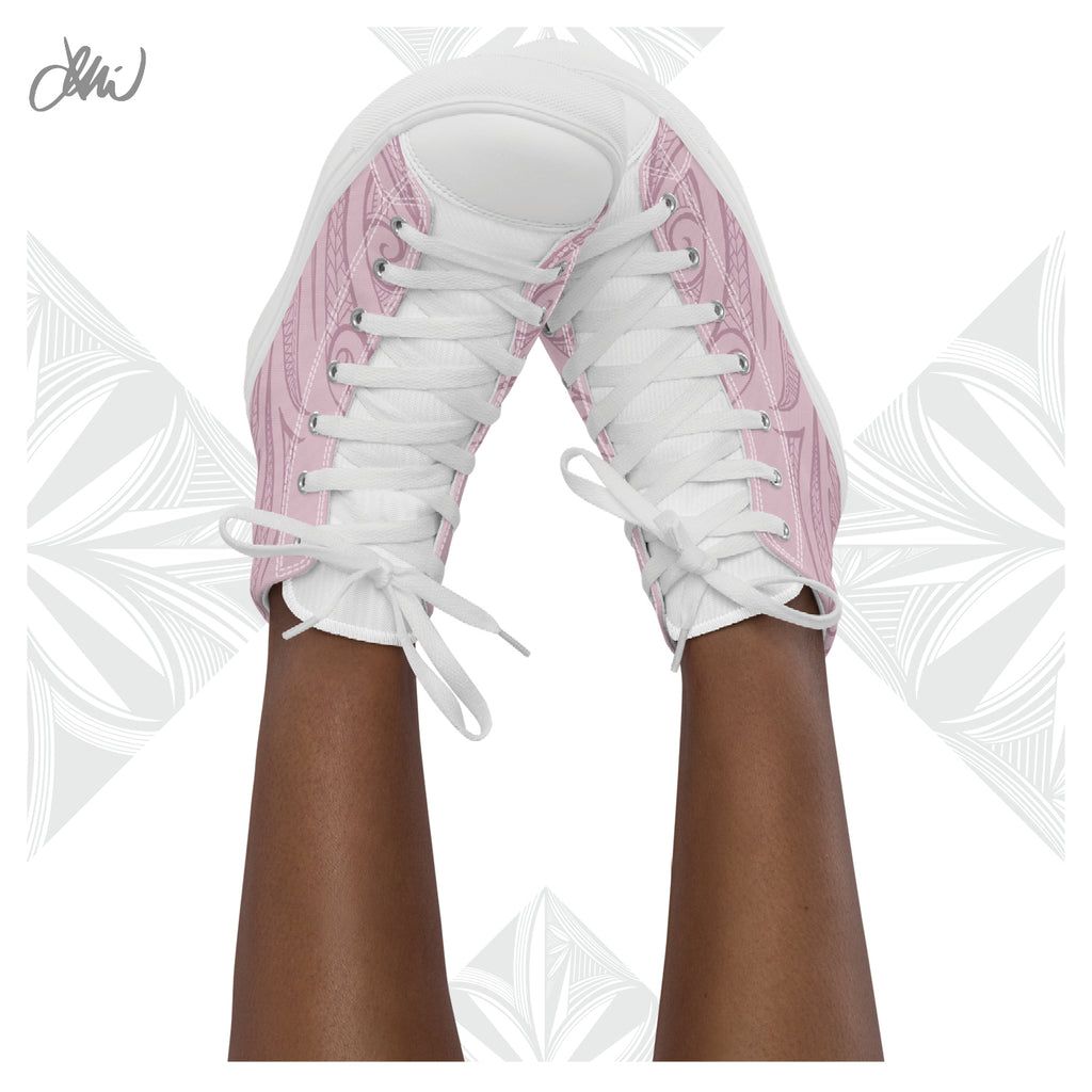 Pink Pasifika Women’s high top canvas shoes
