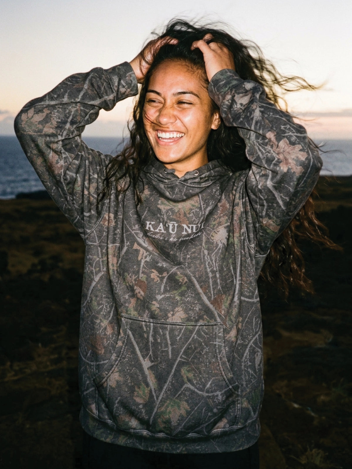 Ka‘ū Nui Camo Hoodie Hawaiian Sweatshirt Ka'u Hawaii Gift Camouflage Pullover Pacific Island Hoodie Local Hawaii Clothing Gift for Him Womens