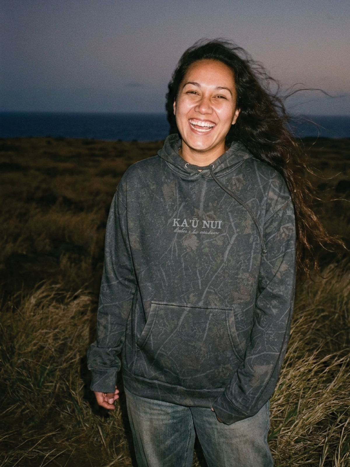 Ka‘ū Nui Camo Hoodie Hawaiian Sweatshirt Ka'u Hawaii Gift Camouflage Pullover Pacific Island Hoodie Local Hawaii Clothing Gift for Him Womens