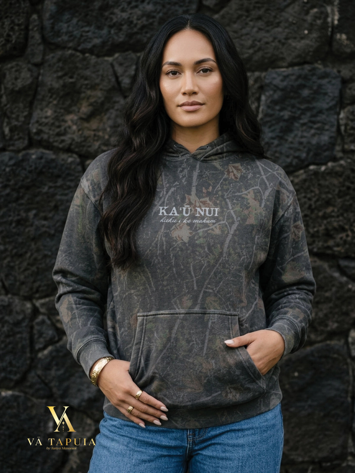 Ka‘ū Nui Camo Hoodie Hawaiian Sweatshirt Ka'u Hawaii Gift Camouflage Pullover Pacific Island Hoodie Local Hawaii Clothing Gift for Him Womens
