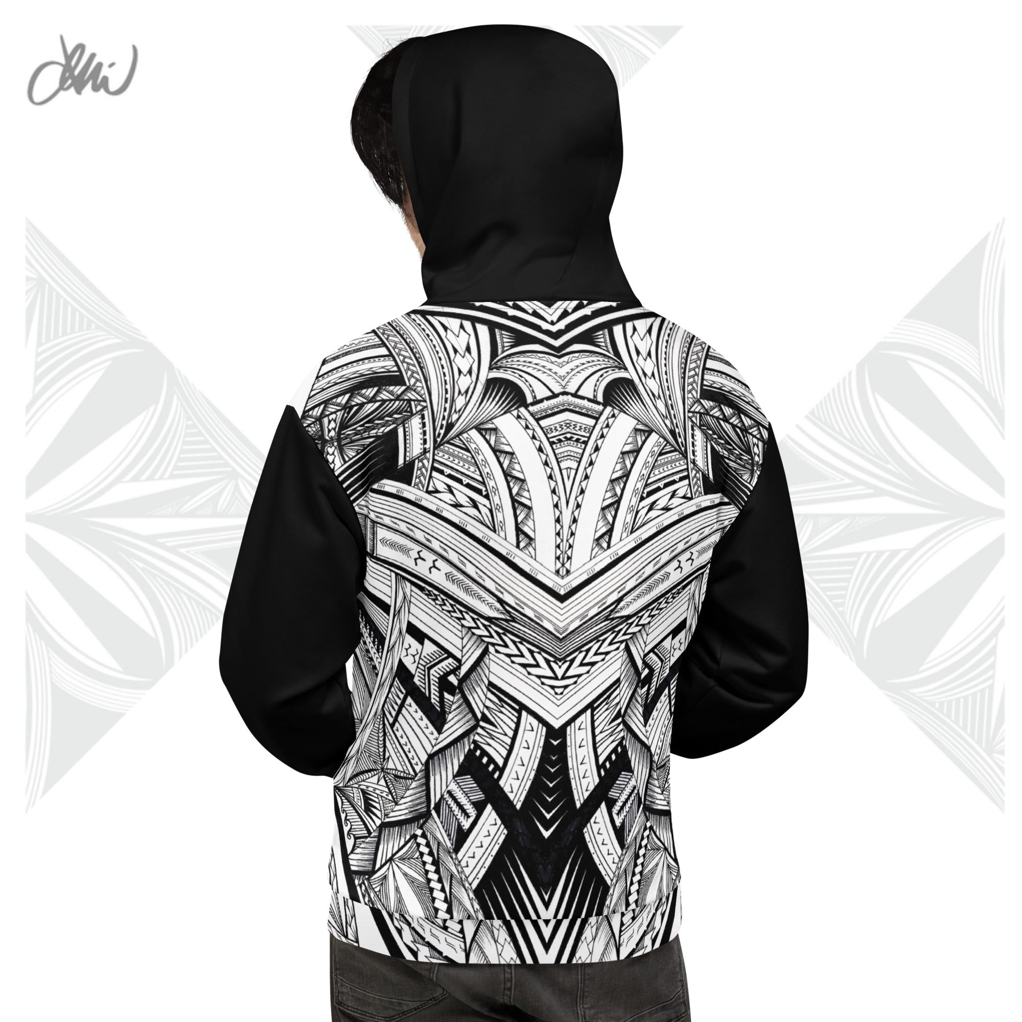 Black Fonuea Samoan Tattoo Hoodie