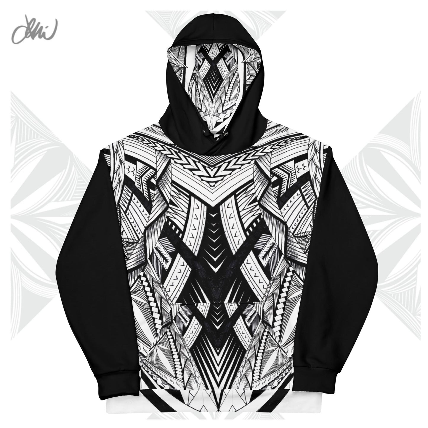 Black Fonuea Samoan Tattoo Hoodie