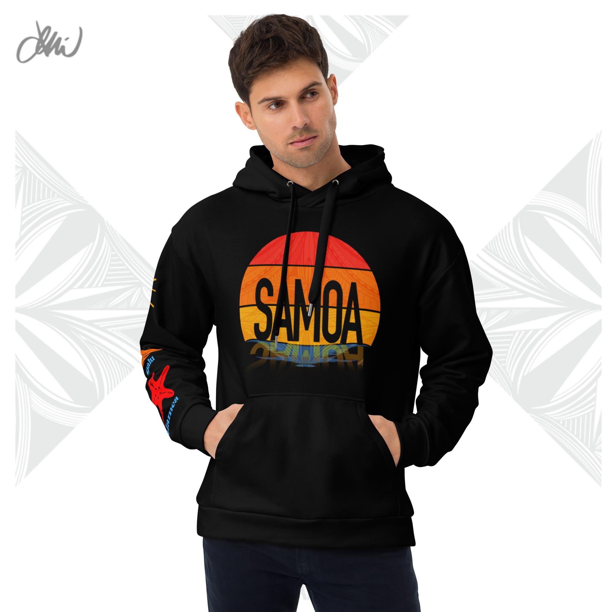 Black Samoa Sunset Upu Unisex Hoodie