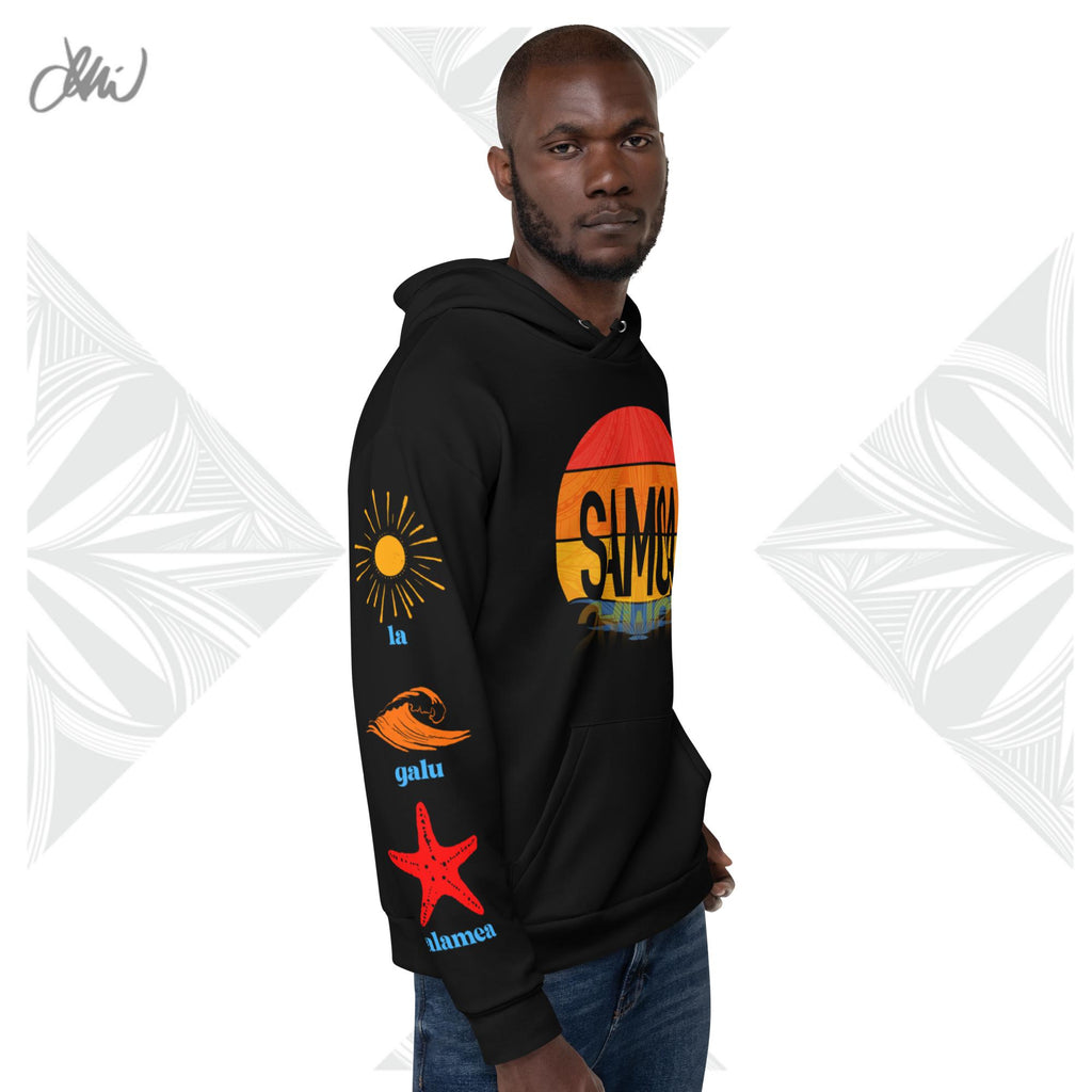 Black Samoa Sunset Upu Unisex Hoodie