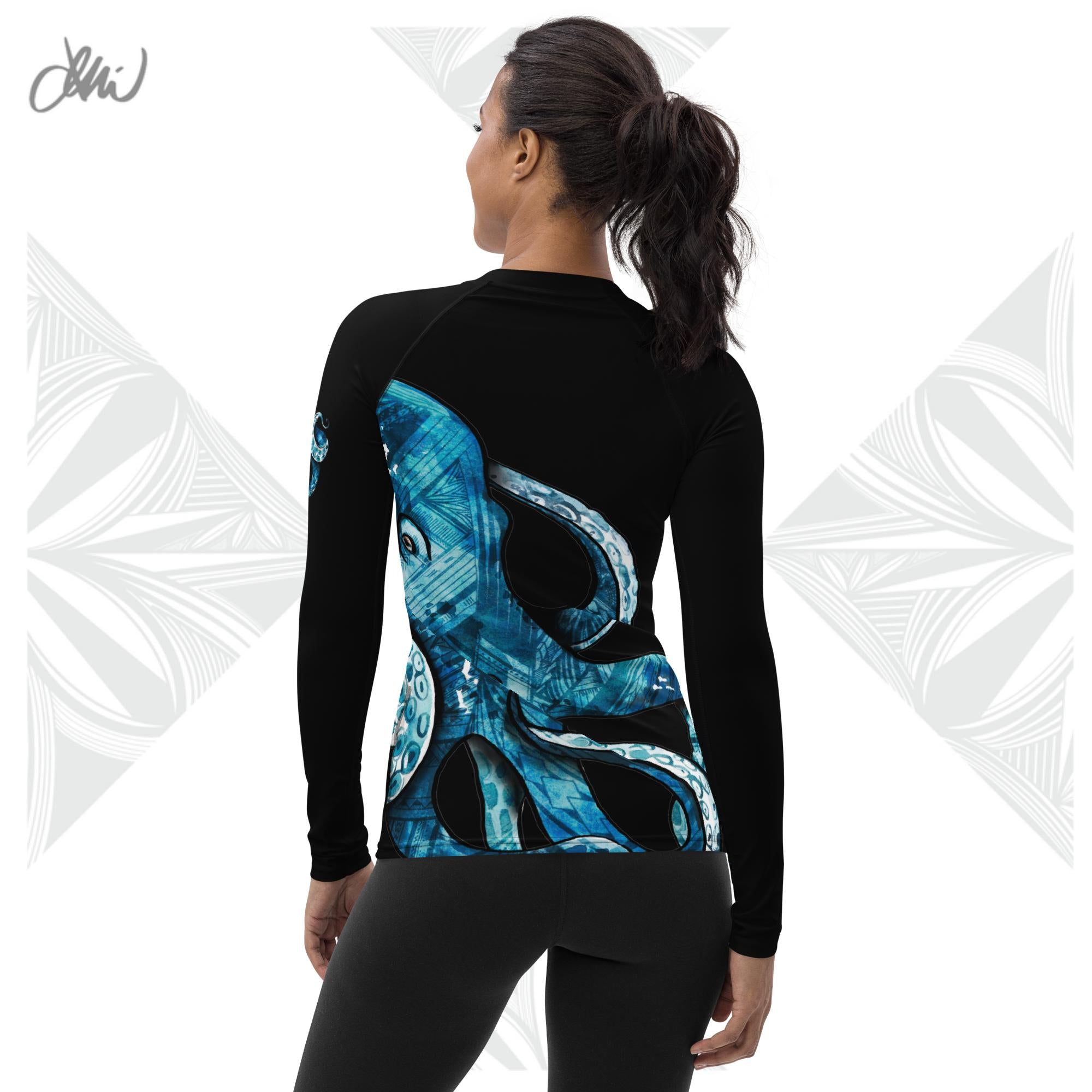 Black Octopus Tatau Women's Rash Guard