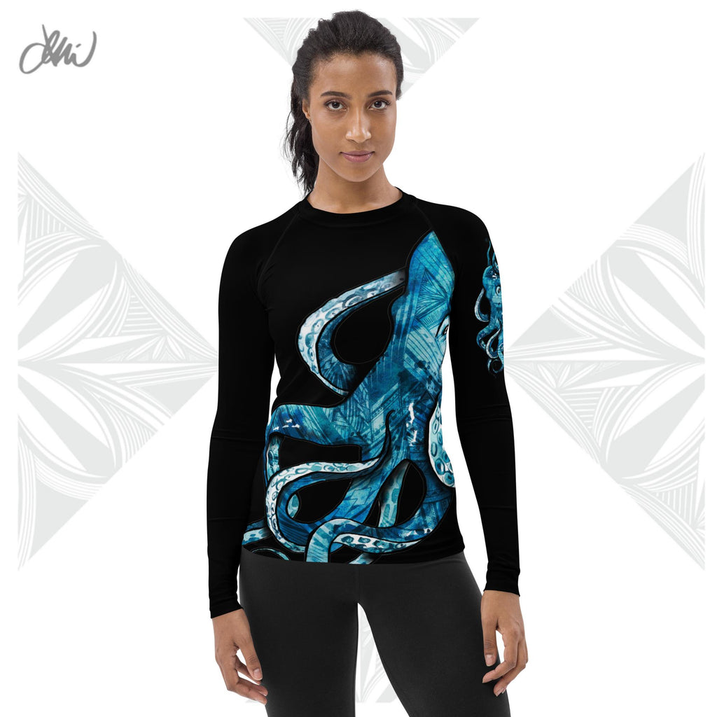 Black Octopus Tatau Women's Rash Guard