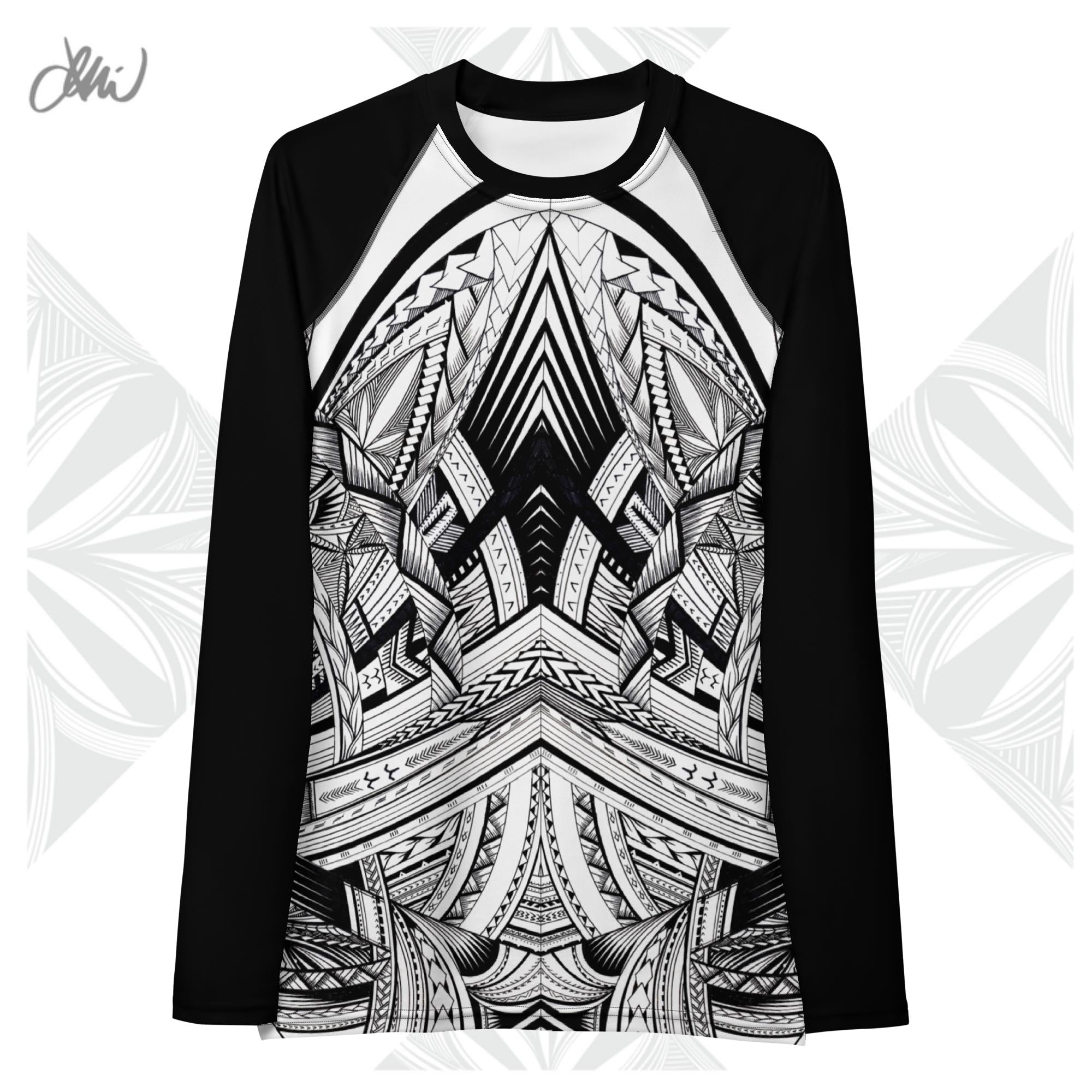 Fonuea BW Tatau Women's Rash Guard