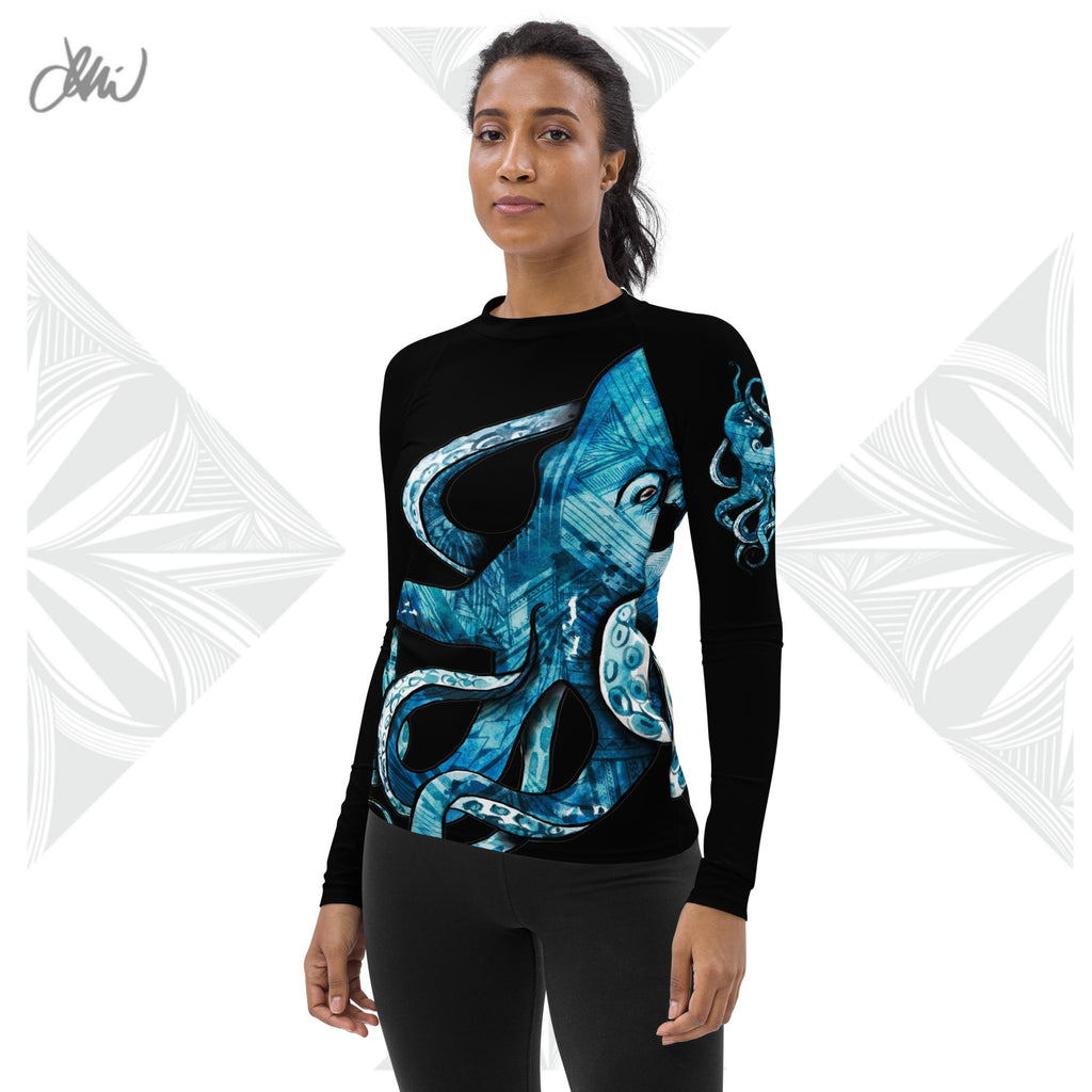 Black Octopus Tatau Women's Rash Guard