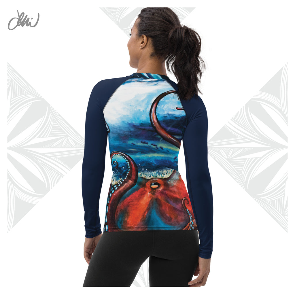 He'e Dreams Octopus Women's Rash Guard