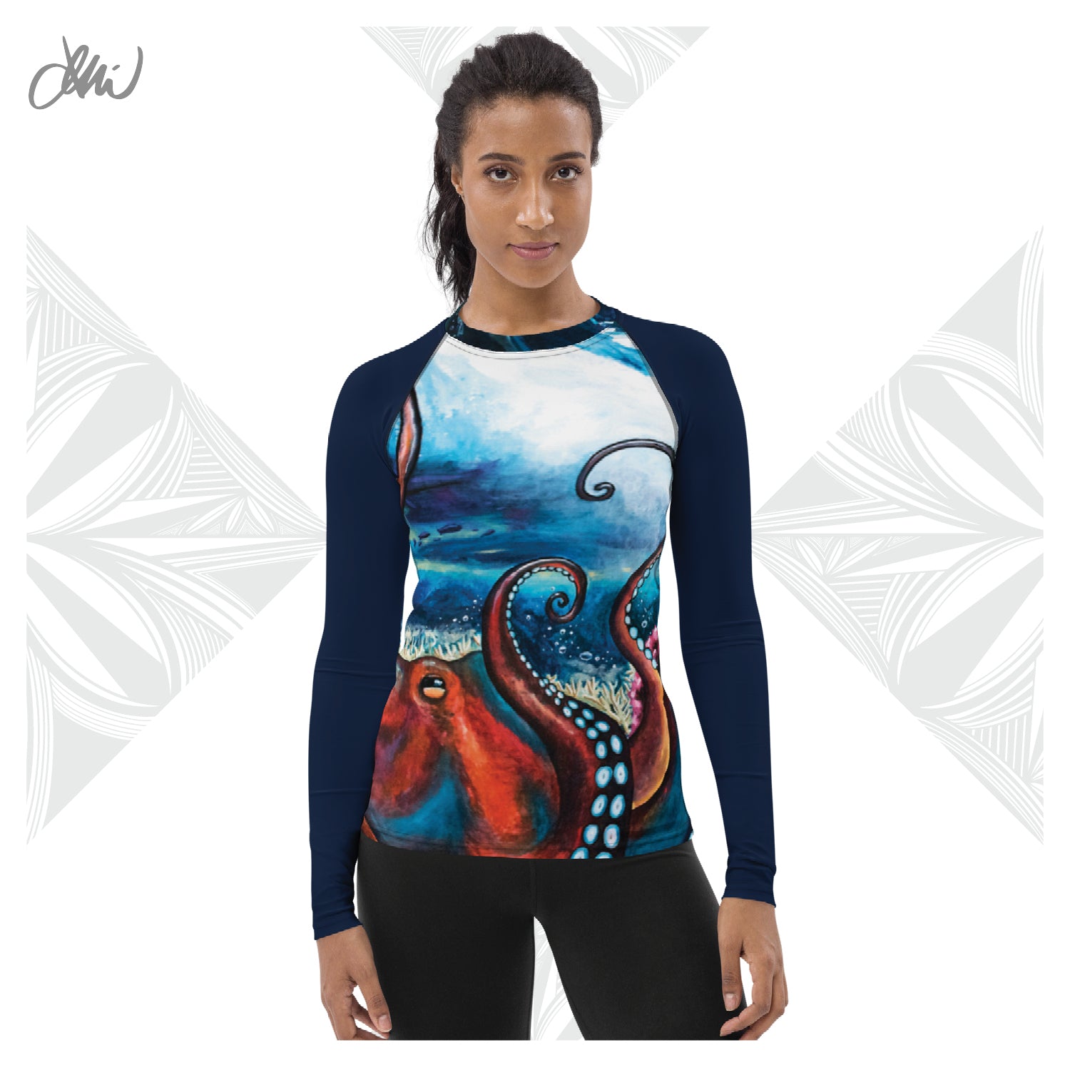 He'e Dreams Octopus Women's Rash Guard
