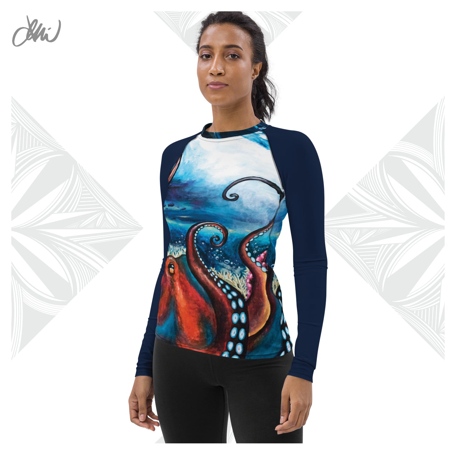 He'e Dreams Octopus Women's Rash Guard