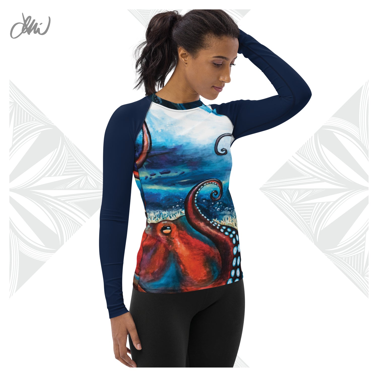 He'e Dreams Octopus Women's Rash Guard