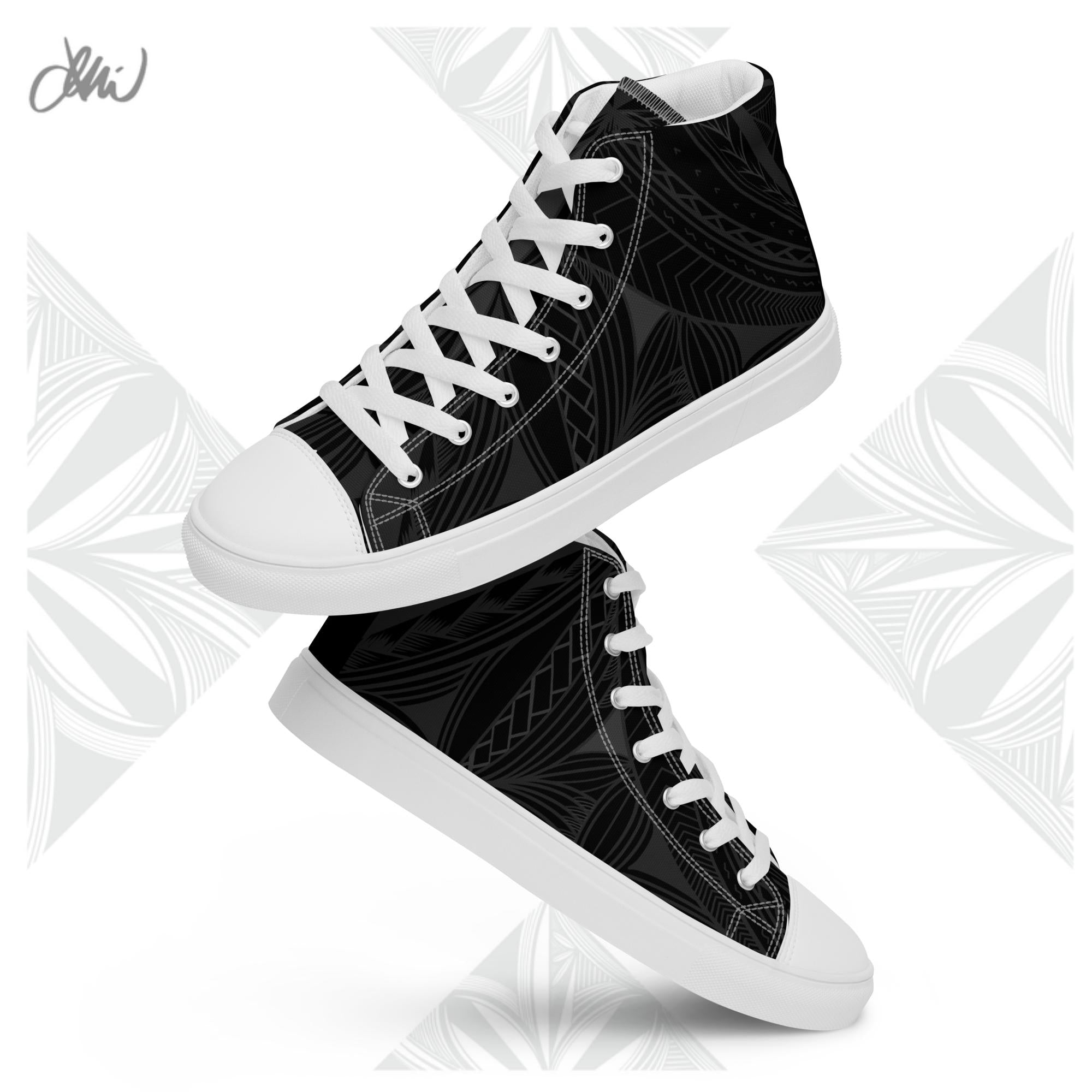Black Tapa Women’s high top canvas shoes