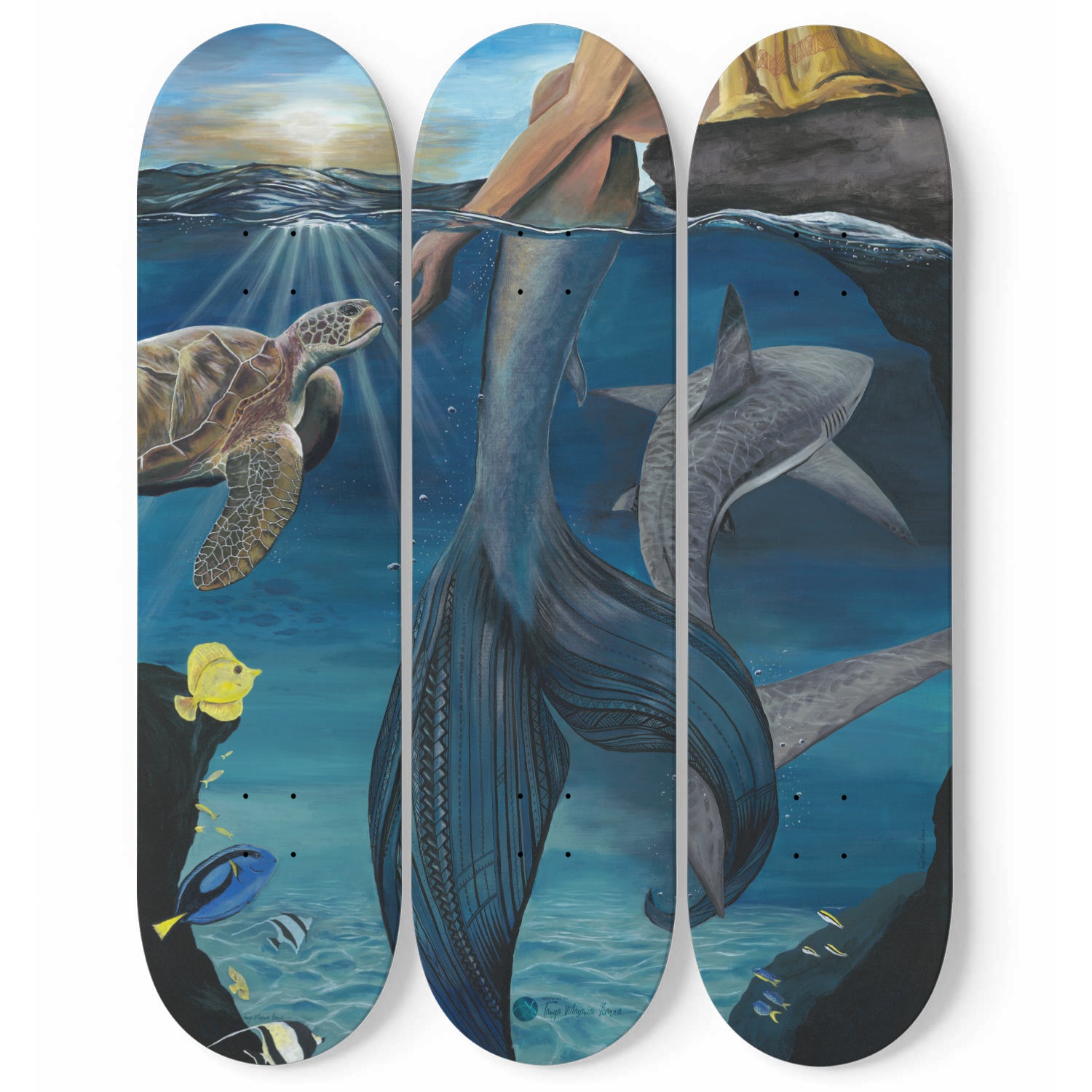 Between Two Worlds Mermaid Set Skateboard