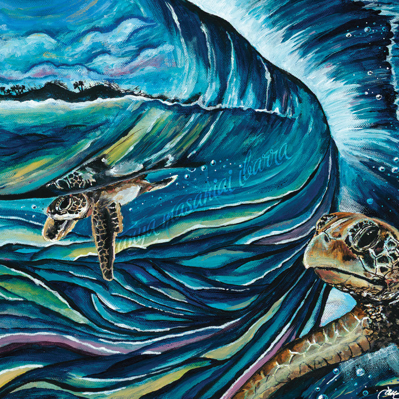 Baby Turtle Hawaii Art