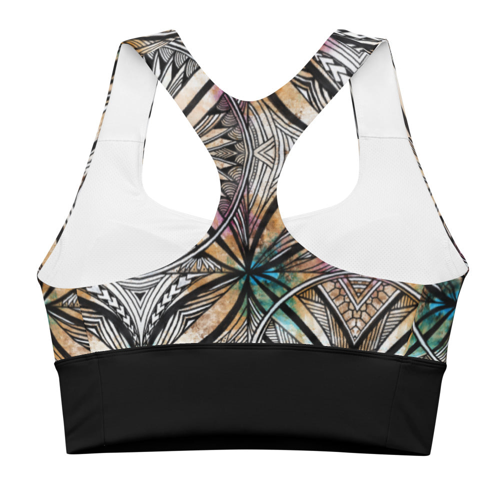 Samoan Golden Tapa sports bra