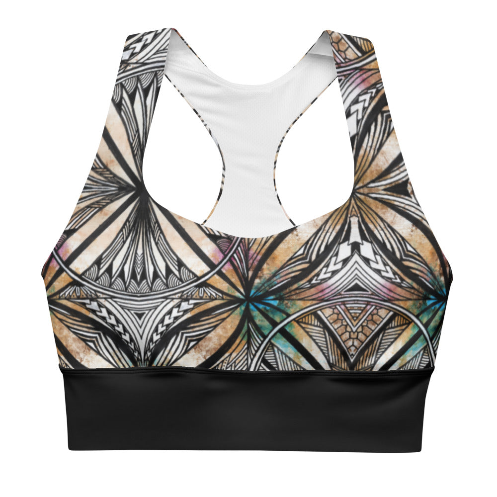Samoan Golden Tapa sports bra
