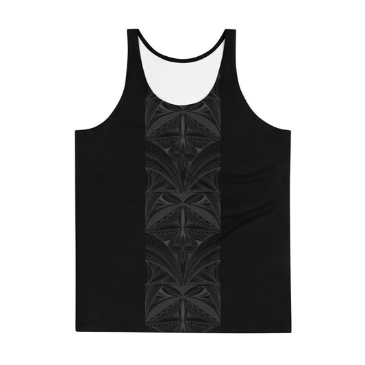 Samoa Black Tapa Strip Design Tank top