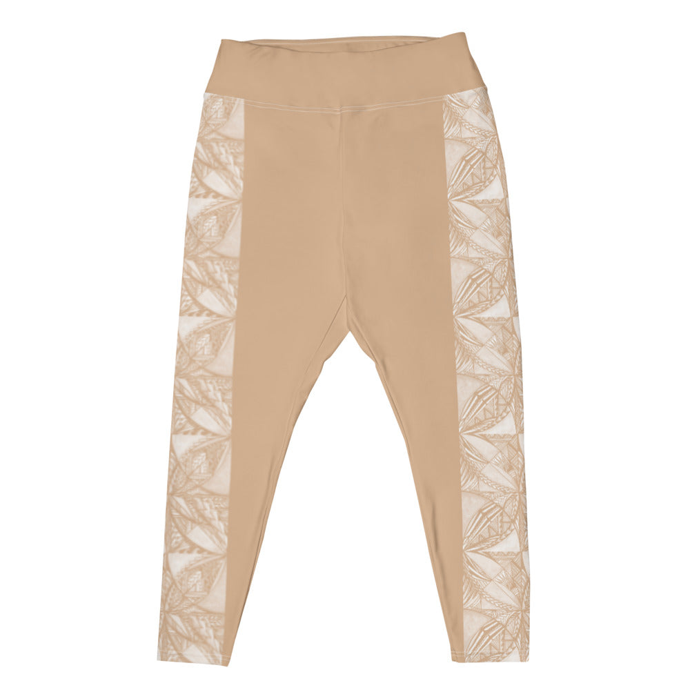 Samoan Coconut Husk Tatau Plus Size Leggings