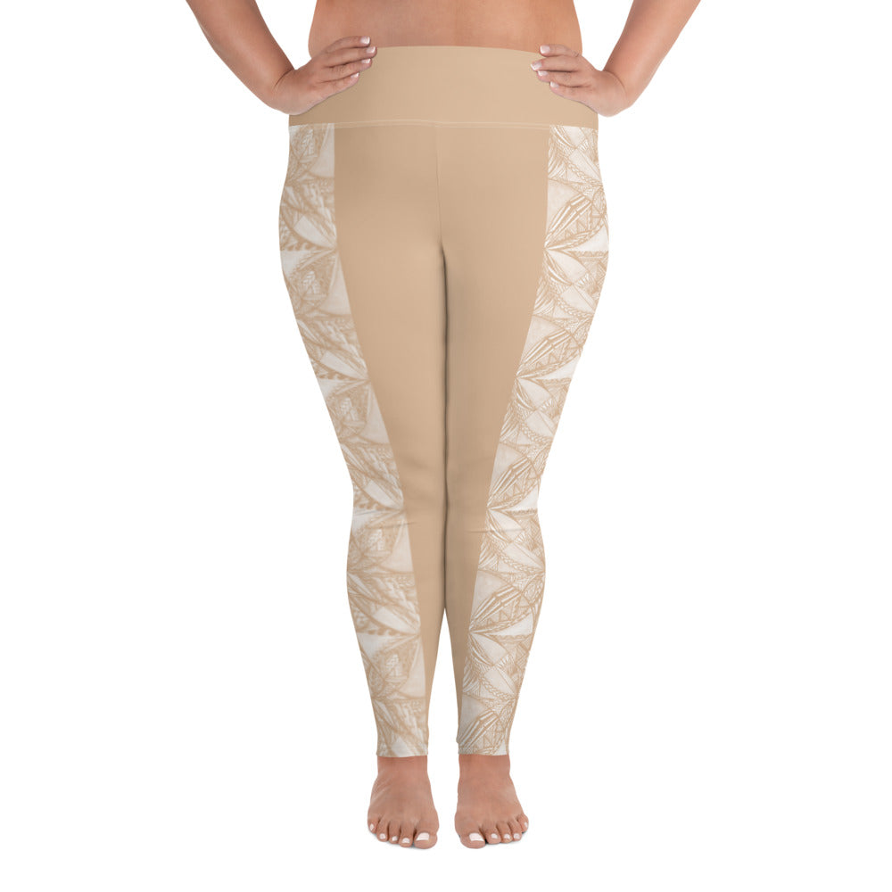Samoan Coconut Husk Tatau Plus Size Leggings