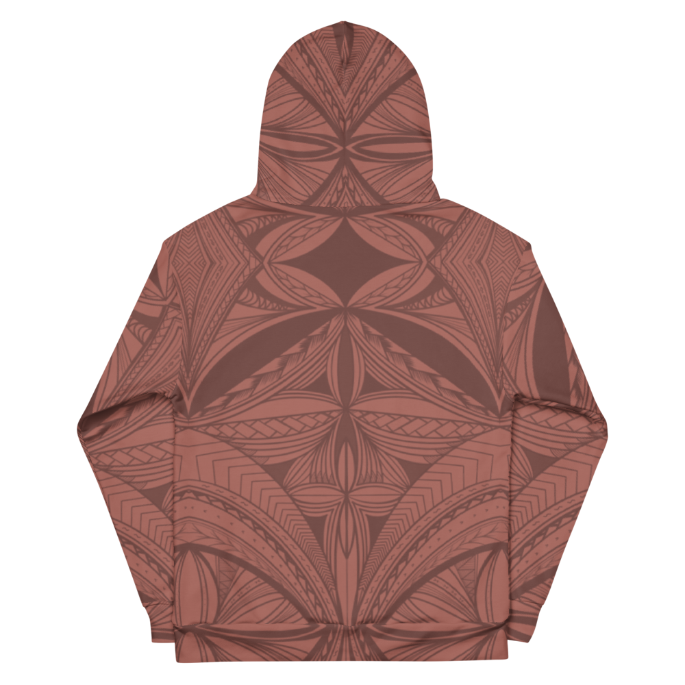 Samoan Rosewood Pink Tapa Unisex Hoodie