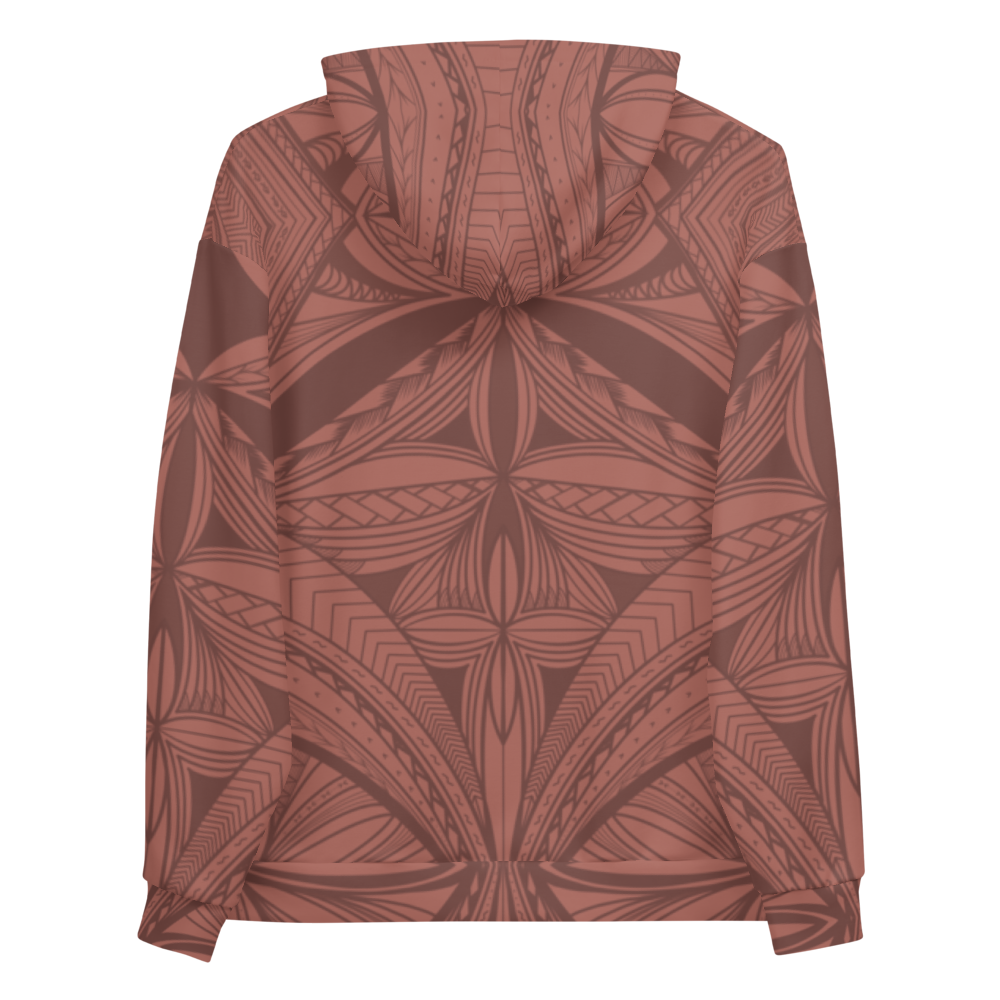 Samoan Rosewood Pink Tapa Unisex Hoodie