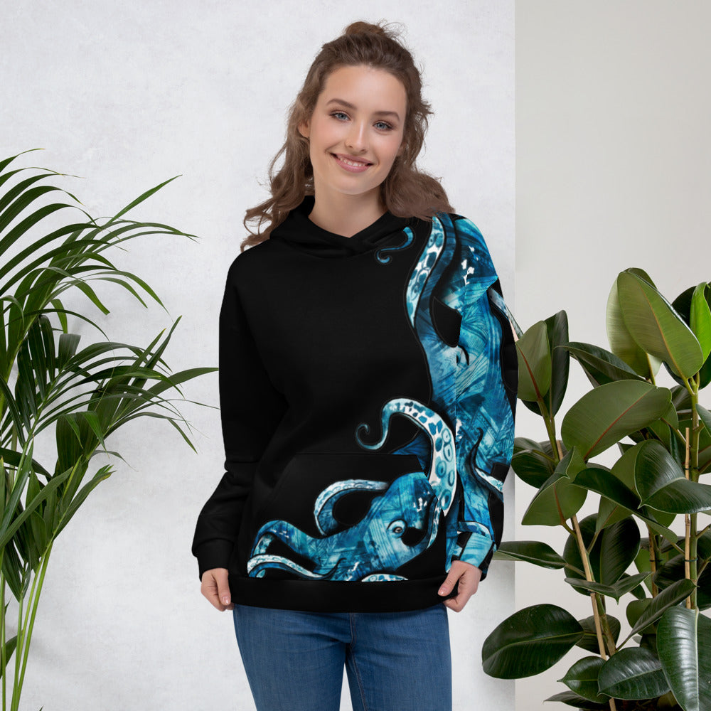 Black Octopus Tatau Unisex Hoodie