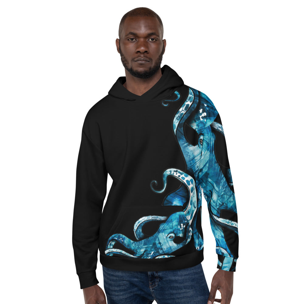 Black Octopus Tatau Unisex Hoodie