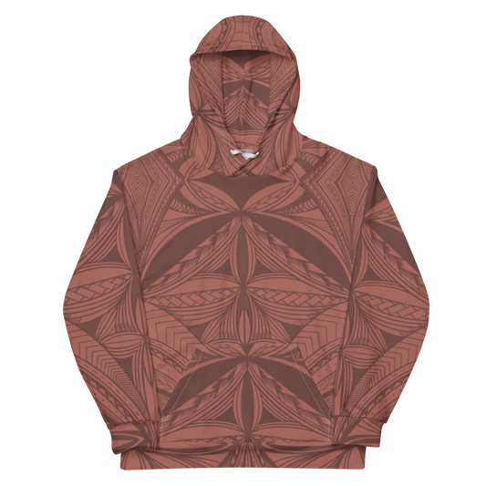 Samoan Rosewood Pink Tapa Unisex Hoodie