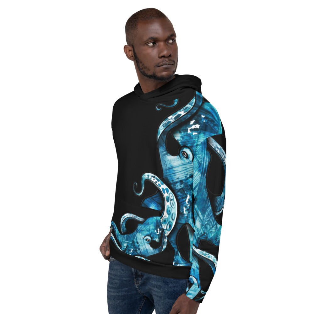 Black Octopus Tatau Unisex Hoodie