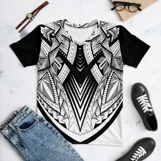 Samoan Tatau Fonuea B/W Women's T-shirt