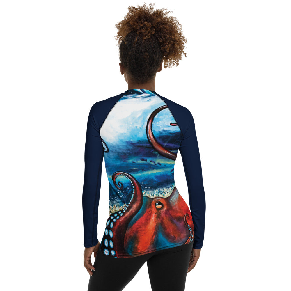 He'e Dreams Octopus Women's Rash Guard