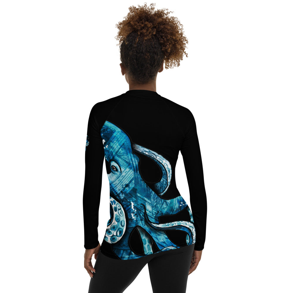 Black Octopus Tatau Women's Rash Guard