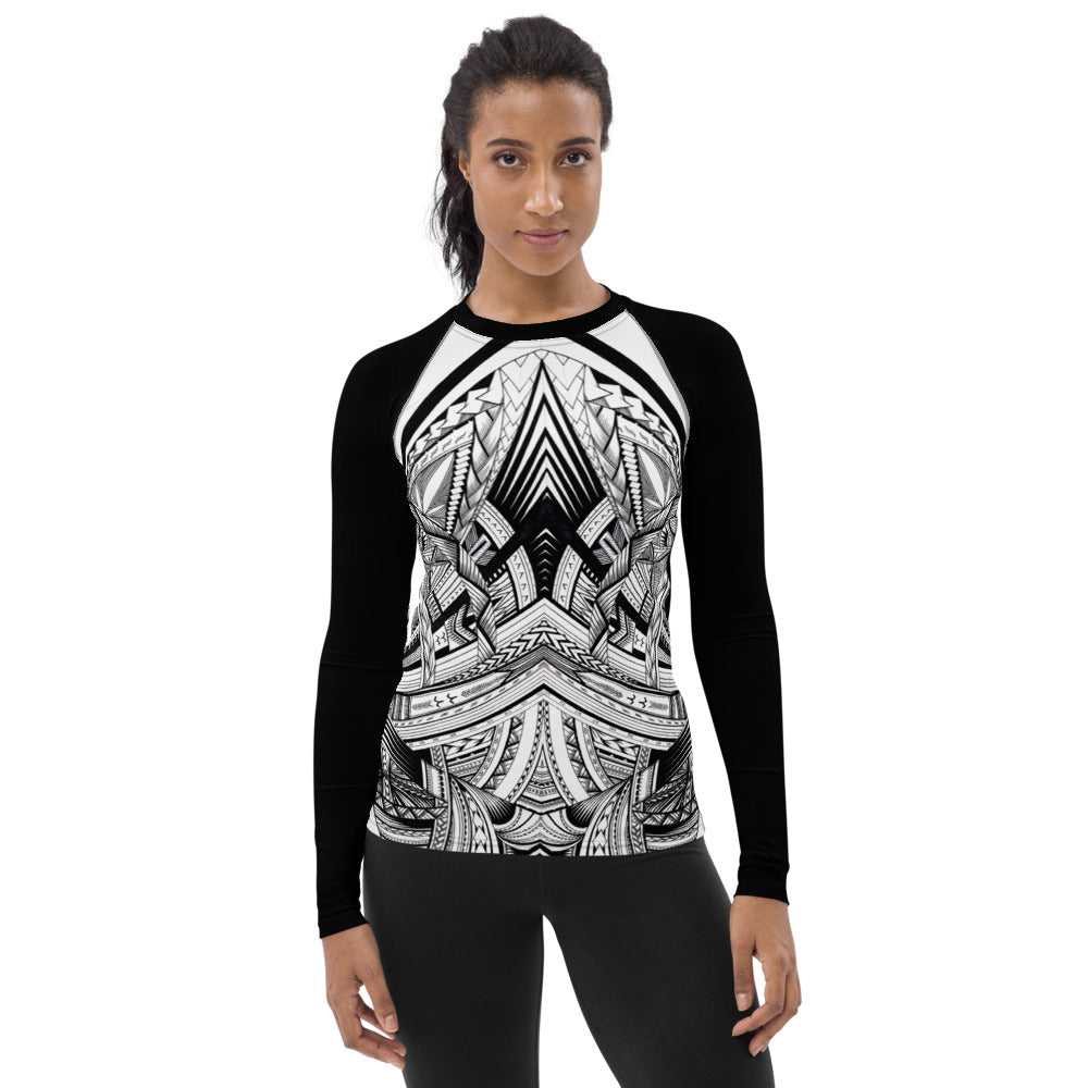 Fonuea BW Tatau Women's Rash Guard