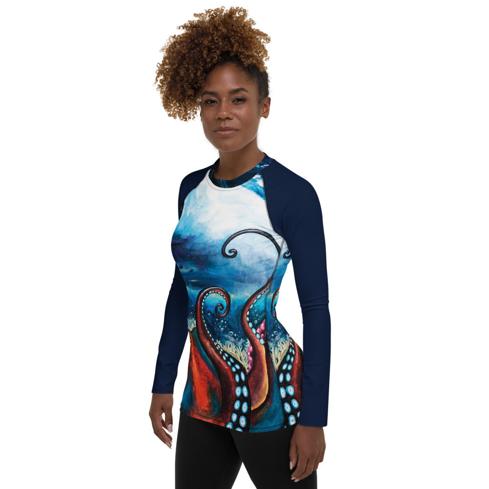 He'e Dreams Octopus Women's Rash Guard