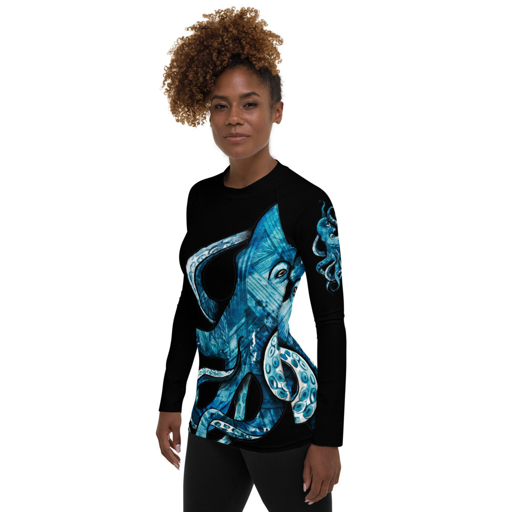Black Octopus Tatau Women's Rash Guard