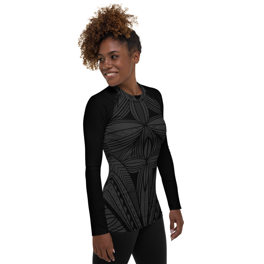 Black Tapa Women's Rash Guard