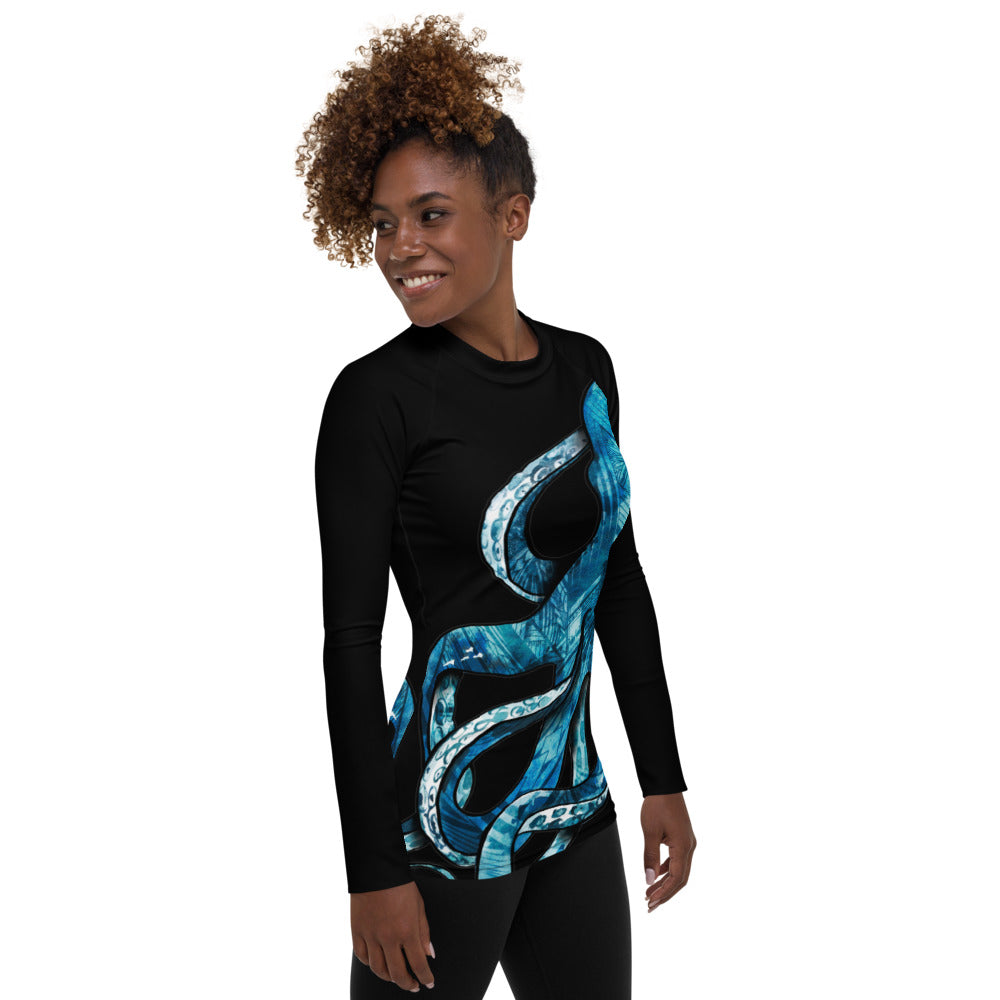 Black Octopus Tatau Women's Rash Guard